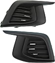 Fog Light Cover - Front, Driver and Passenger Side, Black