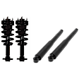 Front and Rear, Driver and Passenger Side Shock and Fully Loaded Strut, 4WD