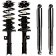 2015 Chevrolet Equinox - Front and Rear, Driver and Passenger Side Shock and Fully Loaded Strut, (Except 19 in. wheels)