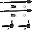 Front, Driver and Passenger Side, Inner and Outer Tie Rod Ends