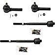 Front, Driver and Passenger Side, Inner and Outer Tie Rod Ends