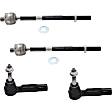 Front, Driver and Passenger Side, Inner and Outer Tie Rod Ends