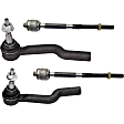 Front, Driver and Passenger Side, Inner and Outer Tie Rod Ends