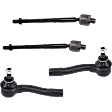 Front, Driver and Passenger Side, Inner and Outer Tie Rod Ends