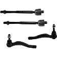 Front, Driver and Passenger Side, Inner and Outer Tie Rod Ends