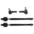 Front, Driver and Passenger Side, Inner and Outer Tie Rod Ends