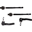 Front, Driver and Passenger Side, Inner and Outer Tie Rod Ends