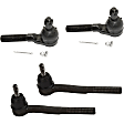 Front, Driver and Passenger Side, Inner and Outer Tie Rod Ends
