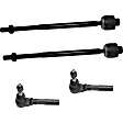 Front, Driver and Passenger Side, Inner and Outer Tie Rod Ends