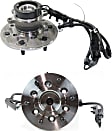 2-Wheel Set Front, Driver and Passenger Side Wheel Hubs, With Bearing, 50-teeth tone ring; 5.5 in. ABS Tone Ring Diameter