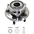 Rear, Driver and Passenger Side Wheel Hub, 5 Lugs, With Bearing
