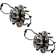 2-Wheel Set Front, Driver and Passenger Side Wheel Hubs, With Bearing, With Sensor, Heavy Duty Suspension