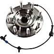 2-Wheel Set Front, Driver and Passenger Side Wheel Hubs, With Bearing, With Sensor, Heavy Duty Suspension