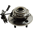 Front, Driver and Passenger Side Wheel Hub, 5 Lugs, With Bearing, With Sensor
