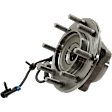 Front, Driver and Passenger Side Wheel Hub, 8 Lugs, With Bearing, With Sensor, 4WD
