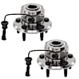 2-Wheel Set Rear, Driver and Passenger Side Wheel Hub, 5 Lugs, With Bearing, With Sensor, FWD/AWD