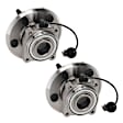 2-Wheel Set Rear, Driver and Passenger Side Wheel Hub, 5 Lugs, With Bearing, With Sensor, FWD/AWD