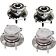 2014 Chevrolet Cruze - Front and Rear, Driver and Passenger Side Wheel Hub, With 15 in. Wheels, 5 Lugs, With Bearing