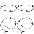 Front and Rear, Driver and Passenger Side ABS Speed Sensor Set of 4
