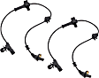 Front, Driver and Passenger Side ABS Speed Sensor Set of 2