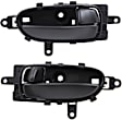 Front, Driver and Passenger Side Interior Door Handles, Textured Black, With door lock button