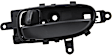 Front, Driver and Passenger Side Interior Door Handles, Textured Black, With door lock button