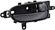 Front, Driver and Passenger Side Interior Door Handles, Textured Black, With door lock button