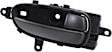 Front, Driver and Passenger Side Interior Door Handles, Textured Black, With door lock button