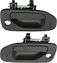 Front, Driver and Passenger Side Textured Black Exterior Door Handle, With Key Hole