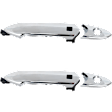Front, Driver and Passenger Side Exterior Door Handle, Chrome With Key Hole
