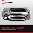 Front, Driver and Passenger Side Exterior Door Handle, Chrome With Key Hole