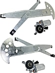 Front, Driver and Passenger Side Power Window Regulator, With Motor