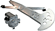 Front, Driver and Passenger Side Power Window Regulator, With Motor