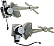 Front, Driver and Passenger Side Power Window Regulator, With Motor