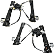 Front, Driver and Passenger Side Power Window Regulators, with Motors, (Driver Side