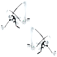Front, Driver and Passenger Side Power Window Regulator, With Motor