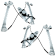 Front, Driver and Passenger Side Power Window Regulator, With Motor