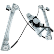 Front, Driver and Passenger Side Power Window Regulator, With Motor
