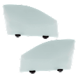 Front, Driver and Passenger Side Door Glasses, Green Tint, Replaces NAGS No. DD11027GTY, DD11028GTY