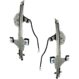 Rear, Driver and Passenger Side Power Window Regulator, With Motor