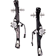 Rear, Driver and Passenger Side Power Window Regulator, With Motor