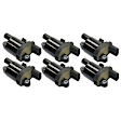 Ignition Coils, Set of 6, Round Coil