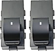 Front and Rear, Driver and Passenger Side Window Switch Black 1 Button