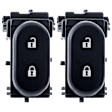 Front, Driver and Passenger Side Door Lock Switch Black