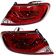 Driver and Passenger Side, Outer Tail Lights, with Bulbs, LED, Clear and Red Lens, CAPA Certified