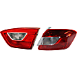 Passenger Side, Inner and Outer Halogen Tail Light, With bulb(s), OE Replacement, Sedan