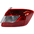 Passenger Side, Inner and Outer Halogen Tail Light, With bulb(s), OE Replacement, Sedan