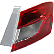 Passenger Side, Inner and Outer Halogen Tail Light, With bulb(s), OE Replacement, Sedan