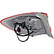 Passenger Side, Inner and Outer Halogen Tail Light, With bulb(s), OE Replacement, Sedan