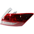 Driver and Passenger Side, Inner and Outer Halogen Tail Light, With bulb(s), OE Replacement, Sedan, CAPA Certified
